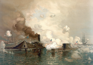 Illustration from The USS Monitor Versus the CSS Virginia